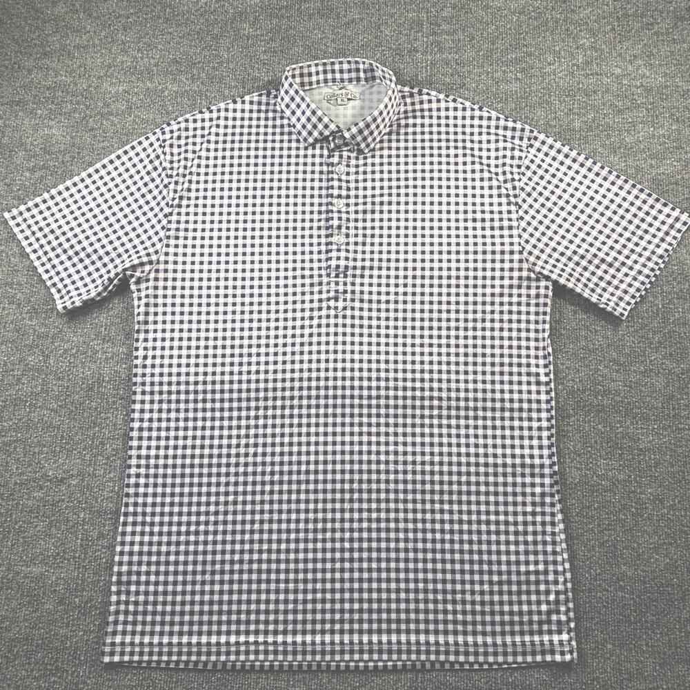 Collars And Co Polo Shirt Adult Extra Large Check Short Sleeve Active Casual Men